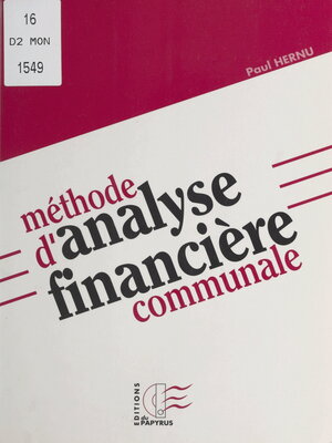 cover image of Méthode d'analyse financière communale